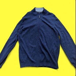 Daniele Blasi Navy Zip-Up Sweater